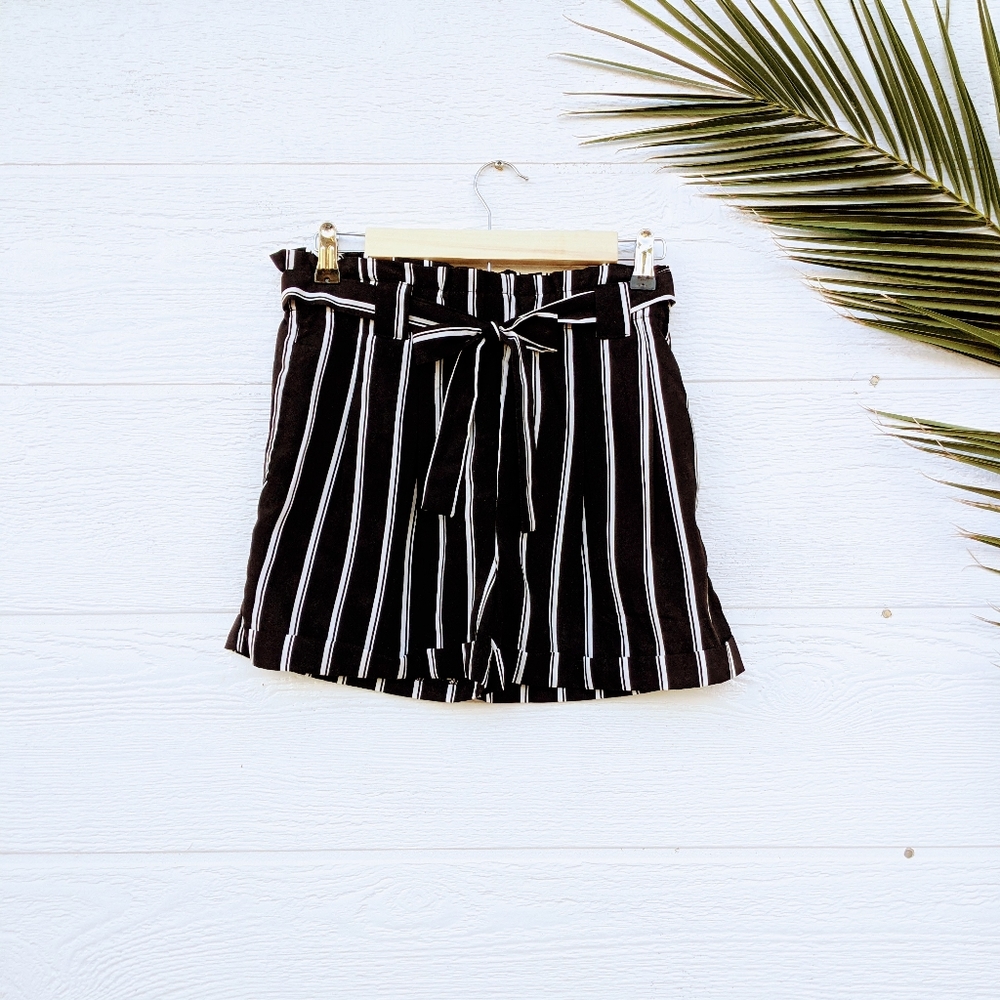 NWT Peyton Bre Sash Shorts- Striped with pockets